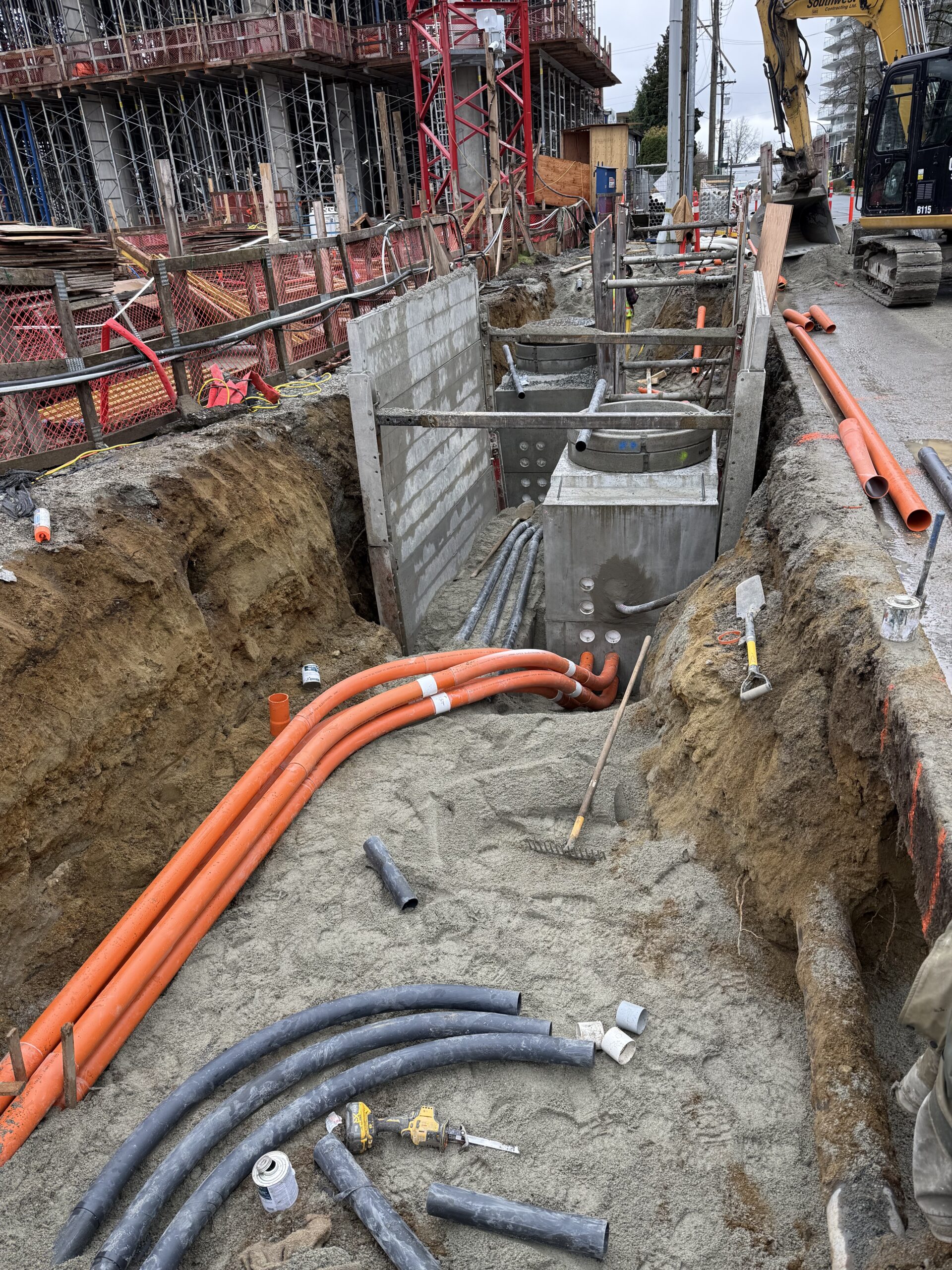 Southwest Contracting provides civil work, underground utility installations and site preparation services